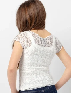Asymmetric Lace T-shirt