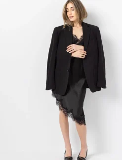 Asymmetrical Dress with Lace Details