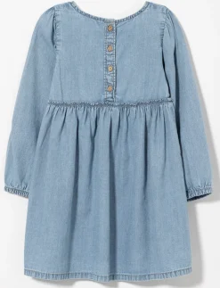 Back-button Denim Dress – Little Girl