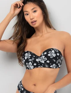 Bandeau Bikini Top with Removable Straps