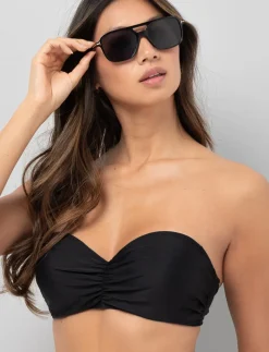 Bandeau Bikini Top with Removable Straps