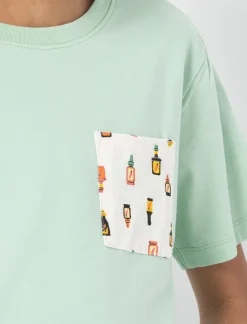 Basic T-shirt with Printed Pocket