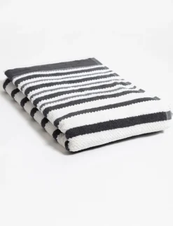 Bath Sheet with Textured Stripes