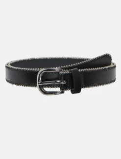 Belt with Metallic Bead Trim