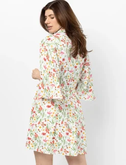Belted Floral Shirt Dress