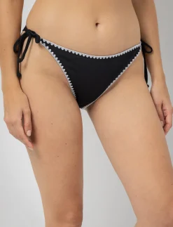 Bikini Bottom with Ties and Embroidery