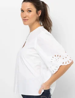 Blouse with Puff Short Sleeves