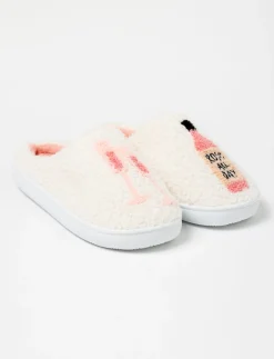 Bouclé Slippers with Memory Foam