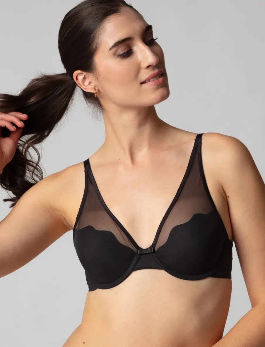 Bra with Mesh Accents