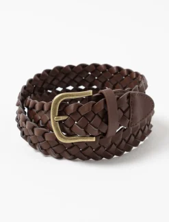 Braided Faux Leather Belt