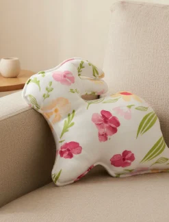 Bunny-shaped Floral Cushion