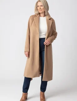 Buttoned Coat with Belt