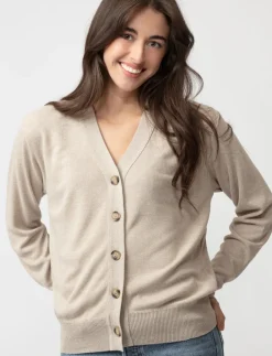 Buttoned Knit Cardigan
