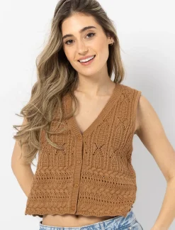 Button-Up Sleeveless Vest