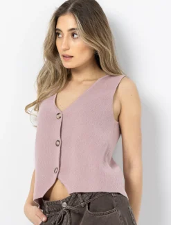 Button-Up Sleeveless Vest