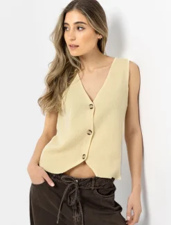 Button-Up Sleeveless Vest