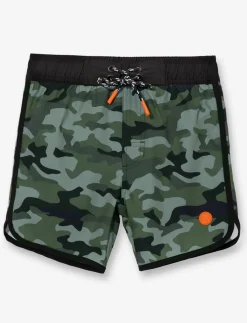 Camouflage Elastic-waist Boardshorts - Little Boy