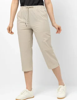 Capri Pants with Elastic Waistand
