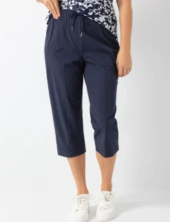 Capri Pants with Elastic Waistand