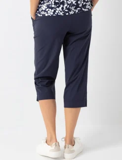 Capri Pants with Elastic Waistand