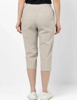 Capri Pants with Elastic Waistand