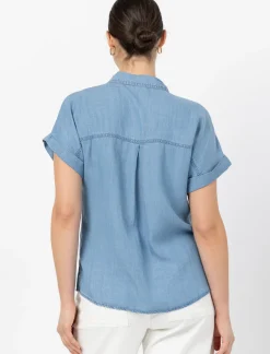 Chambray Dolman Sleeve Blouse