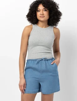 Chambray Shorts