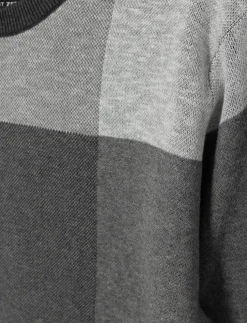 Checked Knit Sweater
