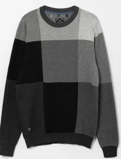 Checked Knit Sweater