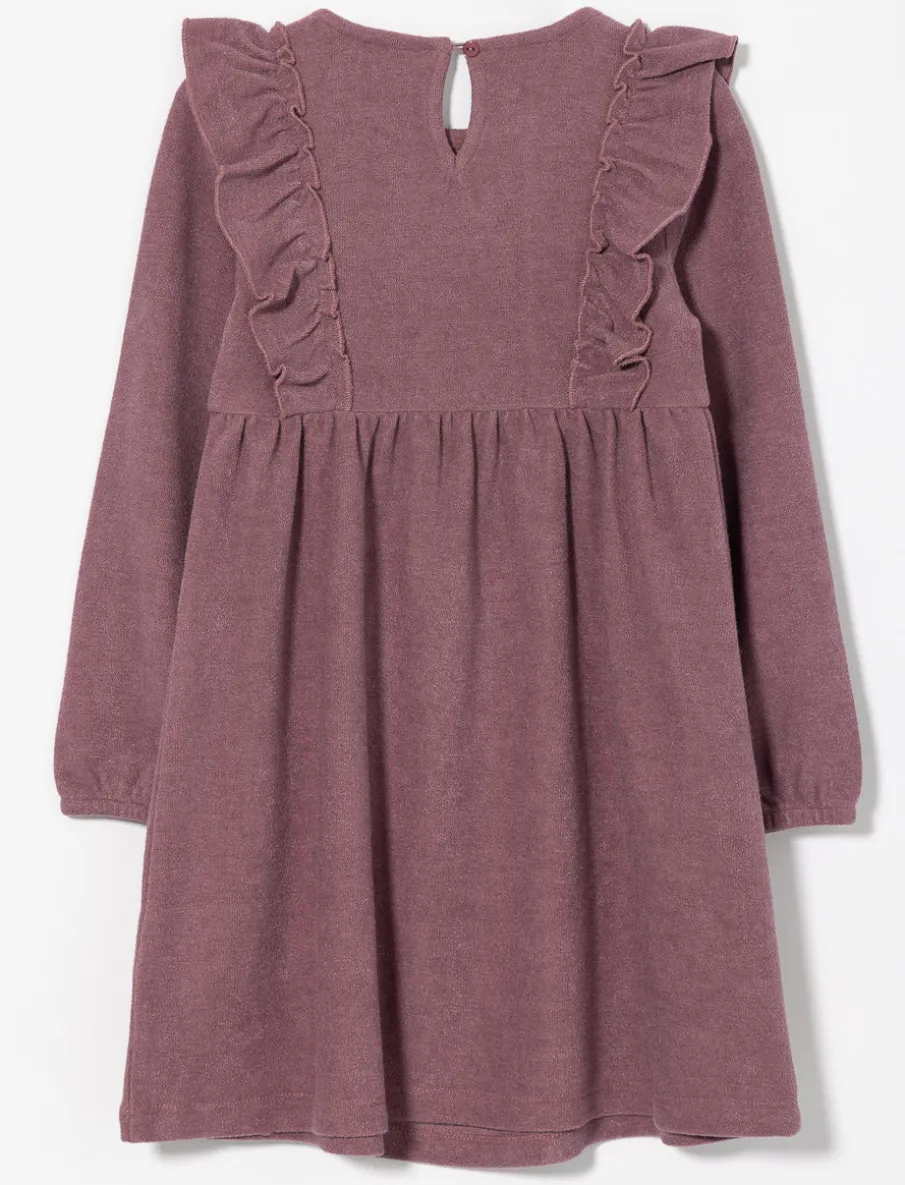 Cinched Waist Ruffle Dress - Little Girl