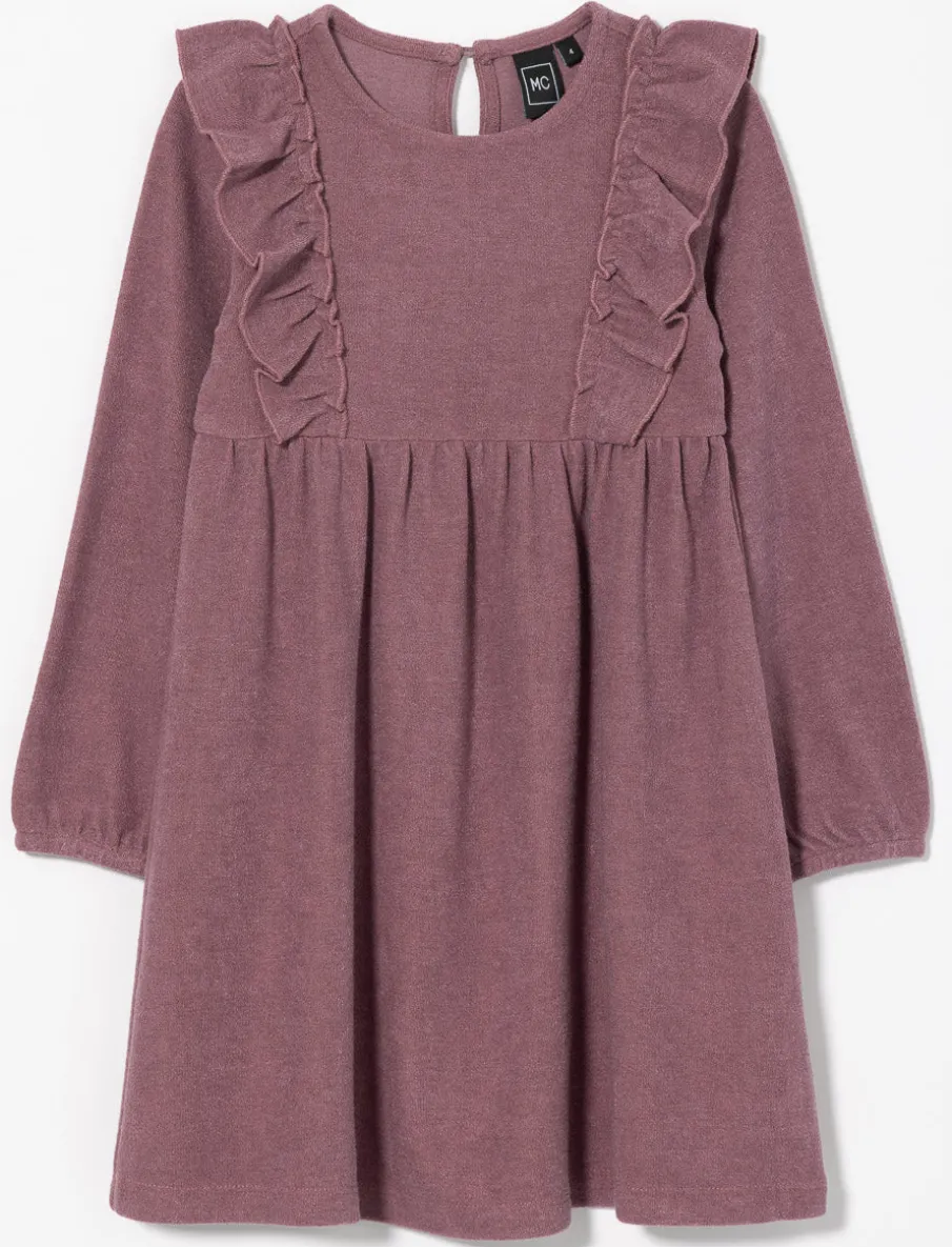 Cinched Waist Ruffle Dress - Little Girl