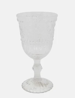 Clear Textured Stem Glass