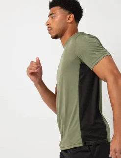 Contrast Panel Sports T-shirt