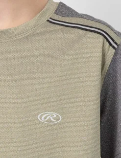 Contrast Sleeve Sports T-shirt