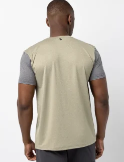 Contrast Sleeve Sports T-shirt