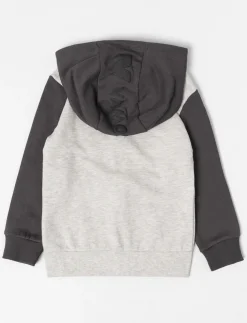 Contrast Sleeve Zip-up Hoodie - Little Boy
