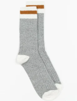 Contrast-stripe Socks