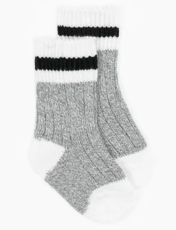 Contrast-stripe Socks