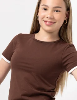 Contrast-trim T-shirt