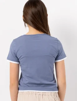 Contrast-trim T-shirt