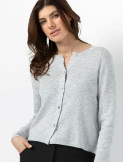 Crew Neck Button Cardigan