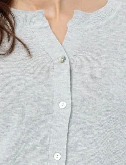 Crew Neck Button Cardigan