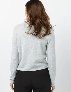 Crew Neck Button Cardigan