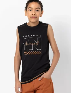 Crew Neck Printed Tank Top