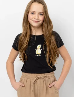 Crew Neck Printed T-Shirt - Teen Girls
