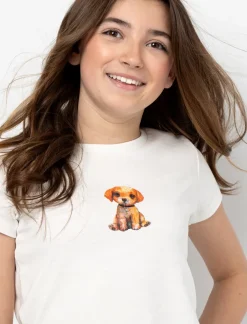 Crew Neck Printed T-Shirt - Teen Girls