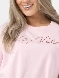Crew Neck T-Shirt with Dropped Shoulders