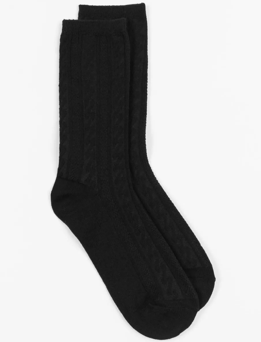 Crew Socks with Braided Details