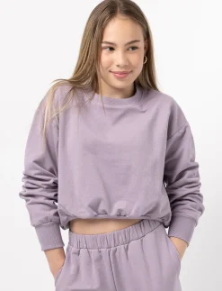 Crewneck Sweatshirt with Cinched Hem