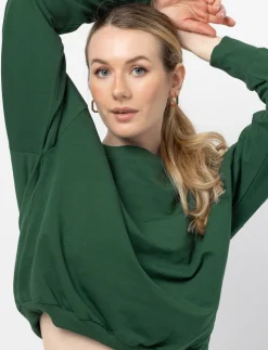 Crewneck Sweatshirt with Cinched Hem